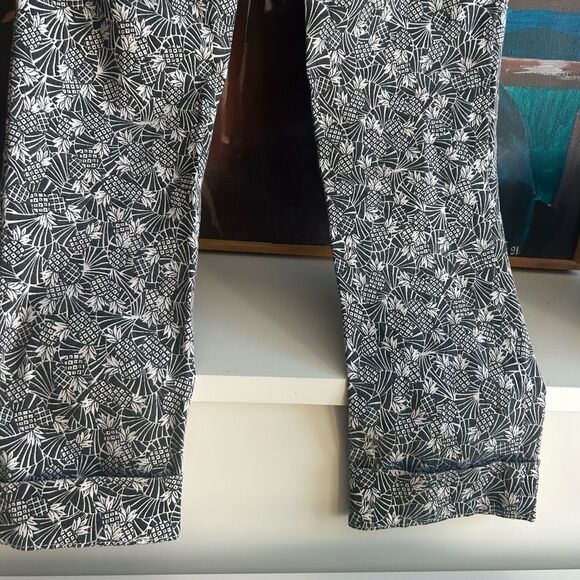 Anthropologie Gray and White Flare Jeans with Leopard Print - Picture 9 of 15